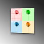 Wallity UV-843 Pintura Decorativa de Vidrio Templado Multicolor 50 x 50 cm